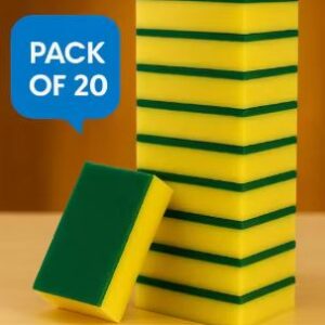 Tamsa Prime Best Sponge Scrub Pad(Pack of 20) | Heavy-Duty Kitchen Cleaning Scrubber