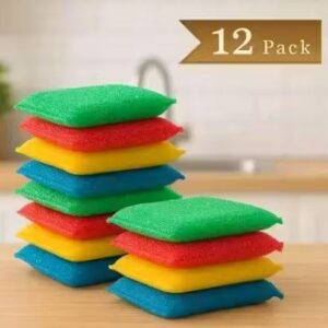 Best Quality Foam Scrub Pad, (Pack of 12)Foam pad , MultiColor Foam Pad , Juna, Katha , Scrubber