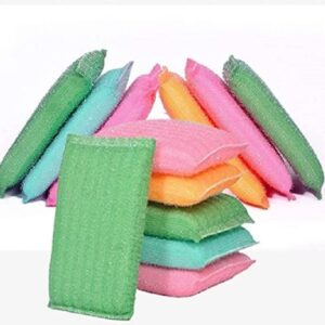 Reusable Best Quality Foam Scrub Pad, (Pack of 12)Foam pad , MultiColor Foam Pad , Juna, Katha , Scrubber